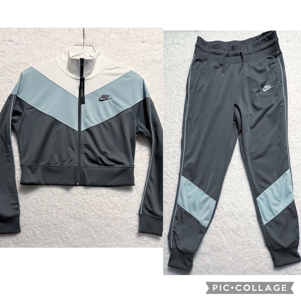 Nike NWT Medium Sportswear Heritage Full Zip RARE Tracksuit in Ocean Cube